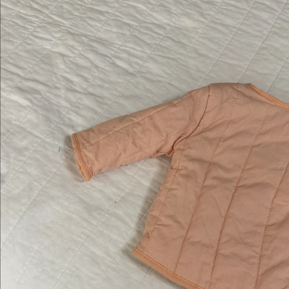 Nicole Miller Peach Quilted Kids Jacket